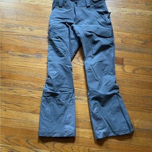 Obermeyer Gray Cargo Pants Reinforced Knees Straight Leg